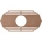 Ekena Millwork Chrysler Wood Fretwork Pierced Ceiling Medallion, Wood (Paint Grde), 40"W x 20"H x 10 1/2"ID x 3/8"T CMWP40X20X0375CSMF - alternate 2